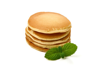 Homemade American pancakes. Healthy morning breakfast.