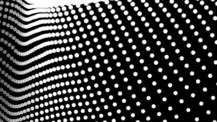 Dot white black wave technology texture background. Abstract big data digital concept. 3d rendering.