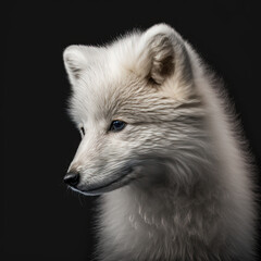 Naklejka premium Generative AI. Arctic fox (Vulpes lagopus), also known as the white fox, polar fox, or snow fox.