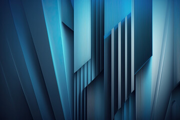 Abstract technical backdrop wallpaper in blue lines Generative AI