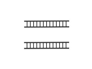 Vector blank cinema film strip. Vector realistic illustration of film strip on white background.. black and white barcode vector