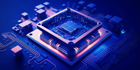 digital electronic chip, technology and innovation, generative ai