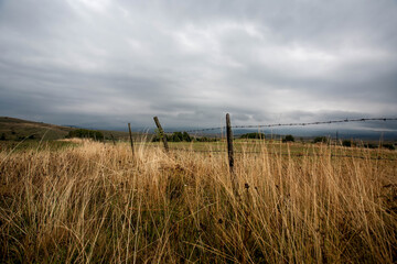 Beautiful mountain scenery with dramatic clouds. The arrival of the storm.