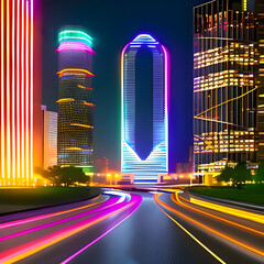 Futuristic city artificial intelligence