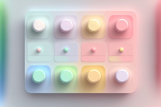 pastel website UI Button design concept (generative ai)