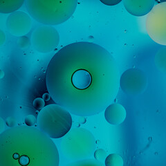 Macro photography bubble textures oil and water mixture