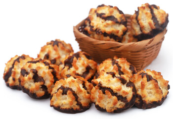 Tasty coconut chocolate cookies