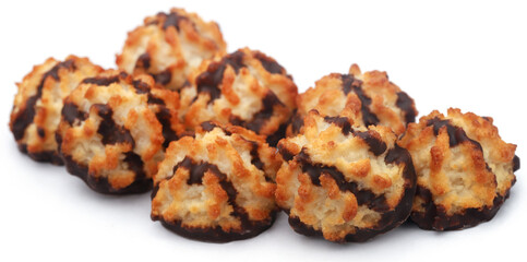 Tasty coconut chocolate cookies