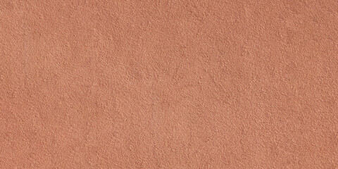 Panoramic orange plastered wall. Texture, background, free space for text. High resolution