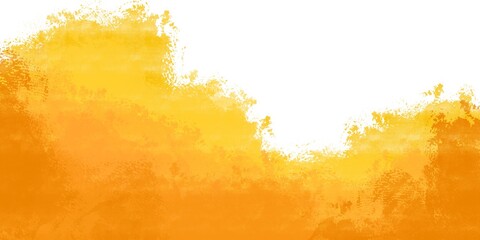 Yellow abstract painted background for backgrounds and web banners design. Brush stroked painting. Stains of paint.