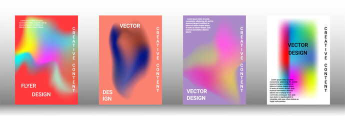 Artistic covers design. Creative fluid colors backgrounds. Set of abstract covers