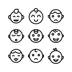 baby boy icon or logo isolated sign symbol vector illustration - high quality black style vector icons
