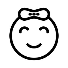 baby girl icon or logo isolated sign symbol vector illustration - high quality black style vector icons

