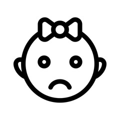 baby girl icon or logo isolated sign symbol vector illustration - high quality black style vector icons
