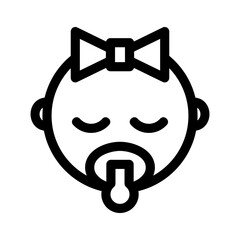 baby girl icon or logo isolated sign symbol vector illustration - high quality black style vector icons
