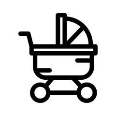 baby stroller icon or logo isolated sign symbol vector illustration - high quality black style vector icons
