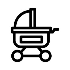 baby stroller icon or logo isolated sign symbol vector illustration - high quality black style vector icons
