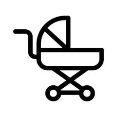 baby stroller icon or logo isolated sign symbol vector illustration - high quality black style vector icons
