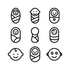 baby icon or logo isolated sign symbol vector illustration - high quality black style vector icons
