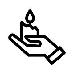 candle flame icon or logo isolated sign symbol vector illustration - high quality black style vector icons
