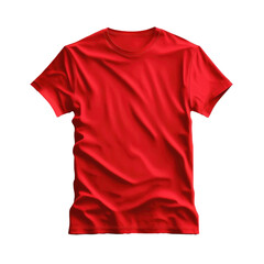 Red T-Shirt isolated on white. Illustration AI Generative