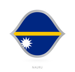 Nauru national team flag in style for international basketball competitions.