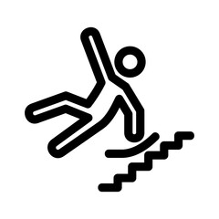 falling down stairs icon or logo isolated sign symbol vector illustration - high quality black style vector icons
