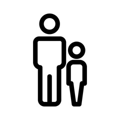 father and son icon or logo isolated sign symbol vector illustration - high quality black style vector icons
