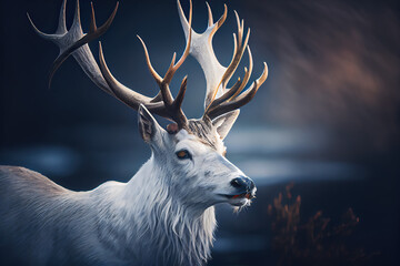 Mythological White Stag, Generative AI