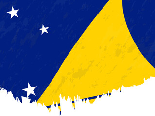Grunge-style flag of Tokelau.
