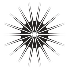 Obraz premium sun burst radial icon