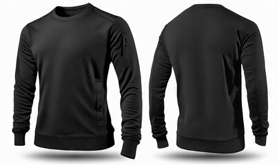  a black jacket with a zipper on the back of it.  generative ai