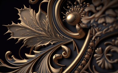 Abstract background with gold parts of the British crown. Generative AI