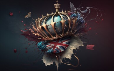 Abstract British crown wallpaper background