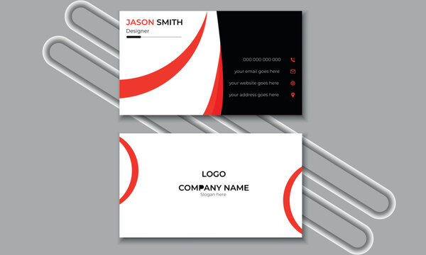 Personal visiting card. Vector illustration.Modern presentation card.Visiting card for business and personal use.  