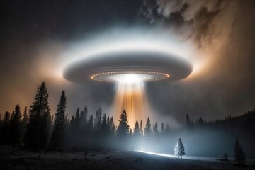 UFO in the sky. IA generative