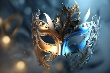 Maschera di Carnevale. Venezia. Ai generated.