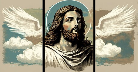 god religious spiritual illustration gospel grace blessed background faith art prayer christianity digital artwork easter
jesus christ god holy saint saviour disciple christian generative ai art
