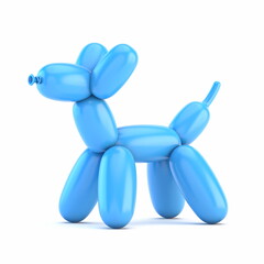 Blue balloon dog 3D