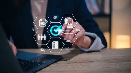 Standard Quality Control Certification Assurance Guarantee Internet Business Technology Concept.