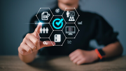 Standard Quality Control Certification Assurance Guarantee Internet Business Technology Concept.