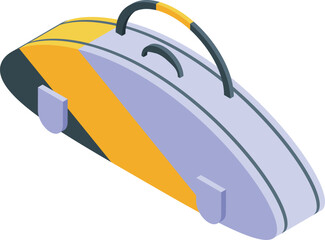 Kitesurfing bag icon isometric vector. Wind surf. Active speed