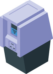 Digital device icon isometric vector. Election vote. Ballot online