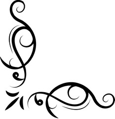 Black corner ornaments illustration