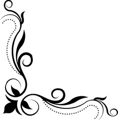 Black corner ornaments illustration