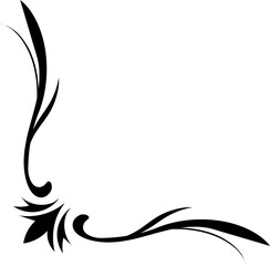 Black corner ornaments illustration