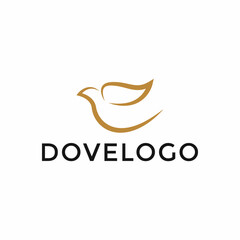 Simple Dove logo design vector template