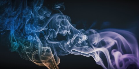 Fototapeta premium White Smoke with Black Background