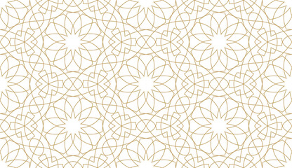 Seamless geometric pattern in authentic arabian style
