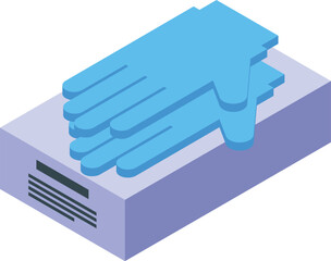 Gloves epoxy resin icon isometric vector. Wood table. Art creative